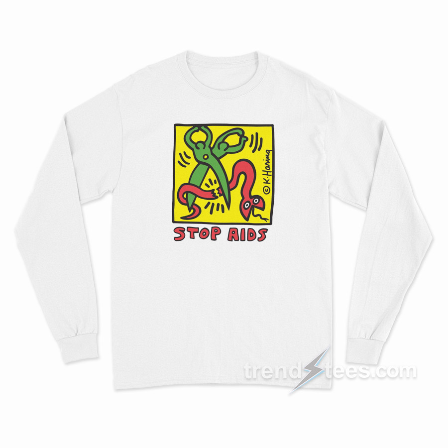 Keith Haring Stop Aids Long Sleeve Shirt