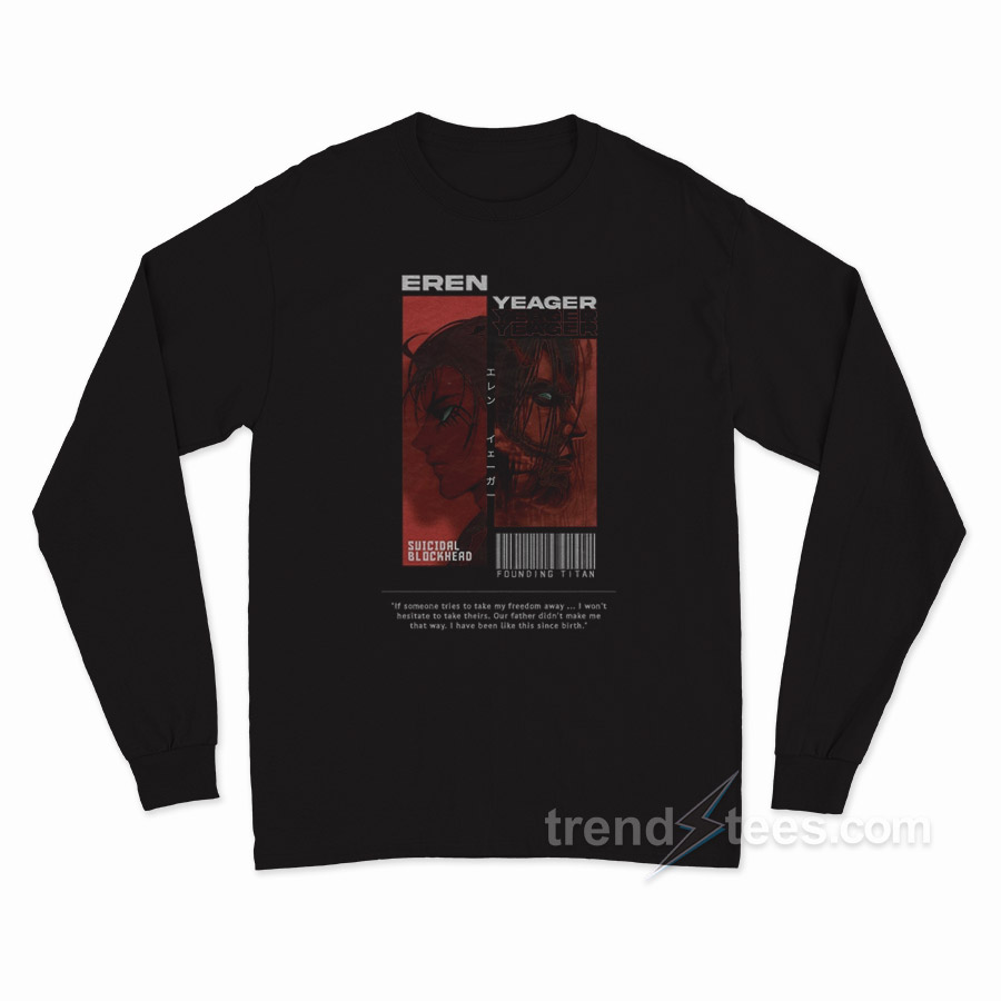 AOT Eren Yeager Founding Titan Long Sleeve Shirt