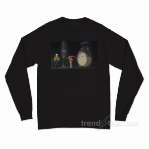 Bernie Totoro Rainy Bus Stop Long Sleeve Shirt