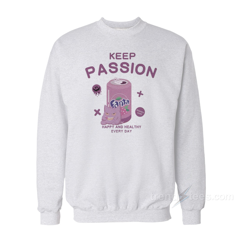 Keep Passion With Ghost Pokemon Gengar Purple Fanta Sweatshirt