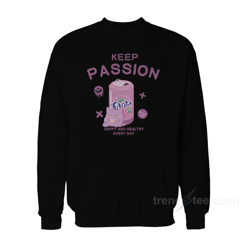 Keep Passion With Ghost Pokemon Gengar Purple Fanta Sweatshirt