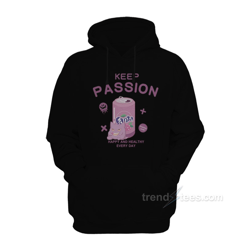 Keep Passion With Ghost Pokemon Gengar Purple Fanta Hoodie