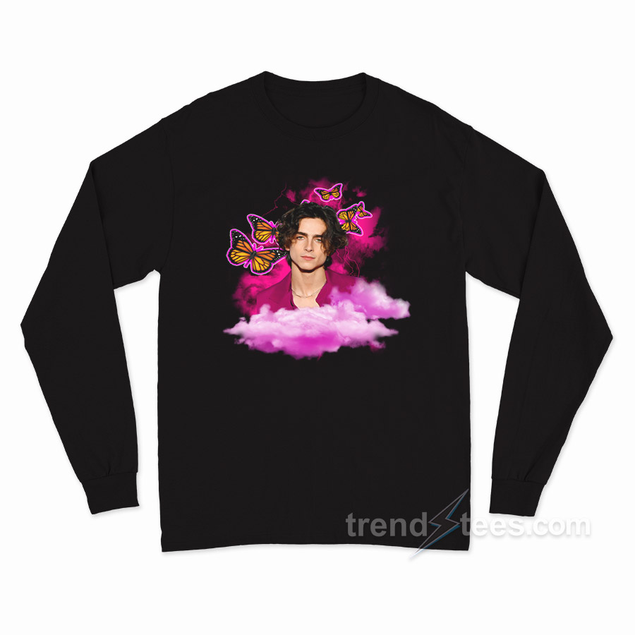 Timothee Chalamet Butterfly Long Sleeve Shirt