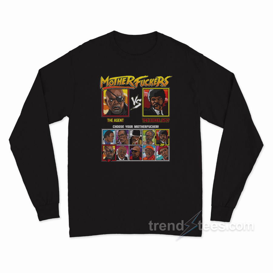 Samuel L Jackson Motherfuckers The Agent vs The Ezekiel Long Sleeve Shirt
