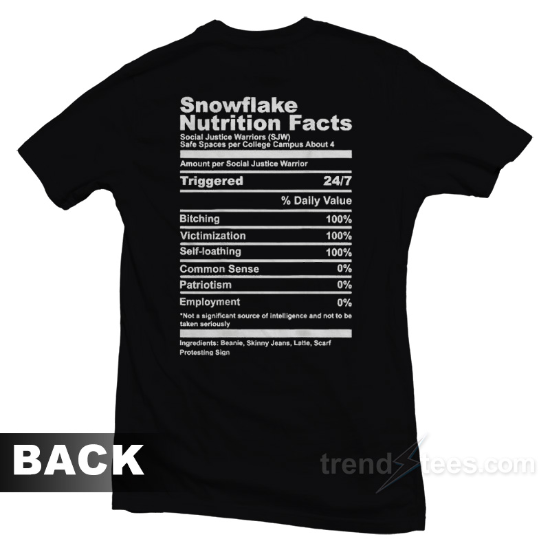 Snowflake Nutrition Facts T Shirt Trendstees snowflake-nutrition-facts-t-shirt-trendstees