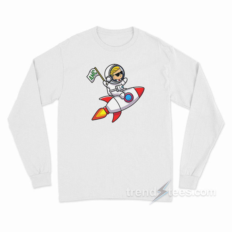 Spaceship To The Moon AMC Stock Investor Long Sleeve Shirt