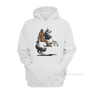 Bigfoot Riding A Unicorn Hoodie
