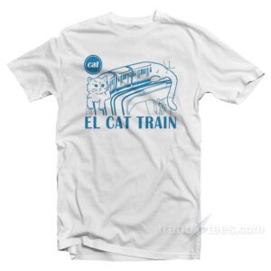 Cat Chicago EL Cat Train T-Shirt