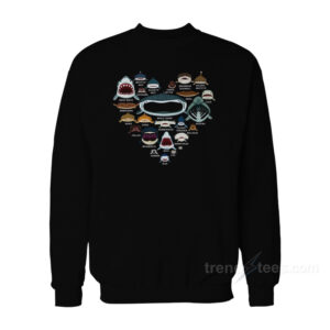 Love Shark Faces Sweatshirt