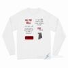 Red Taylors Version All Too Well Long Sleeve Shirt
