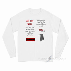 Red Taylors Version All Too Well Long Sleeve Shirt