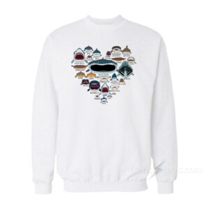 Love Shark Faces Sweatshirt
