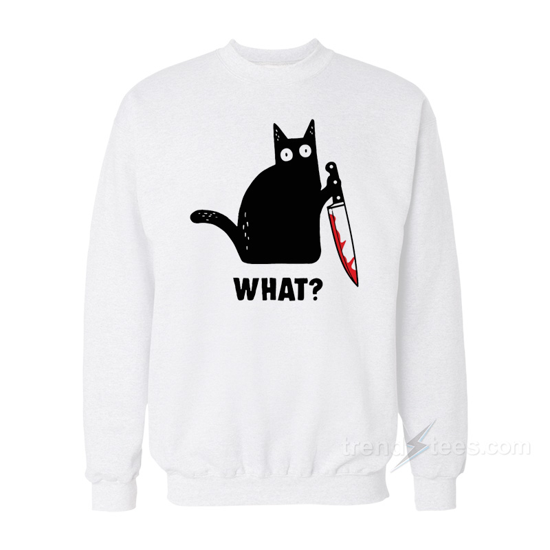 Black Cat With Knife Sweatshirt
