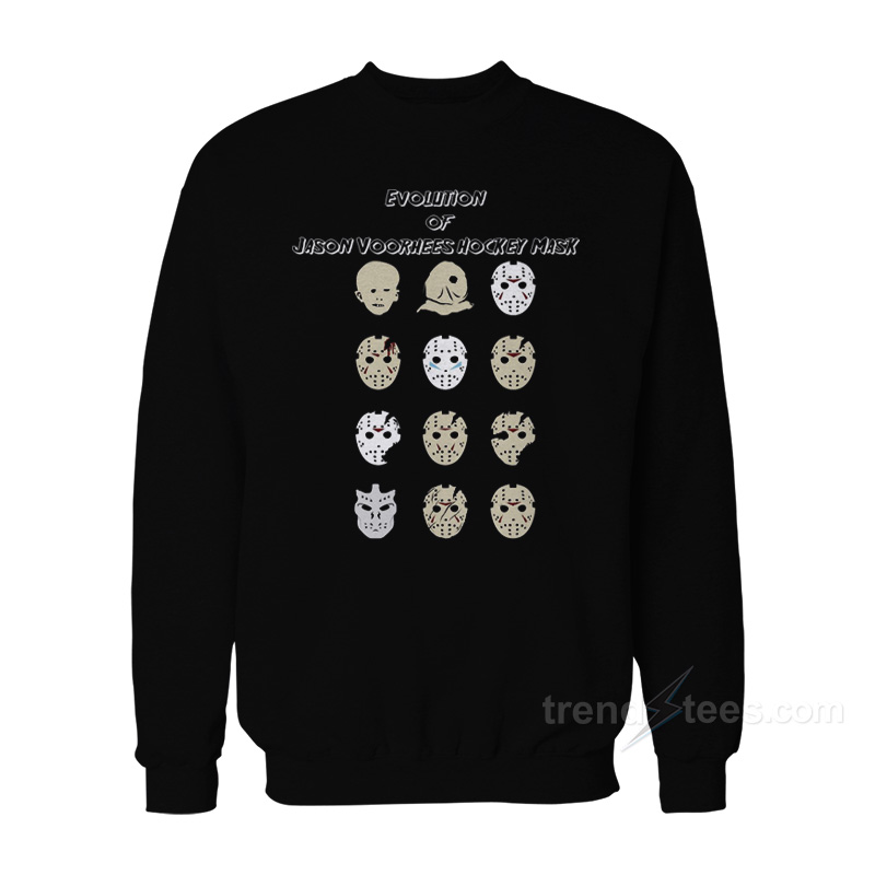 Evolution of Jason Voorhees Hockey Mask Sweatshirt