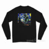 Godzilla Starry Night Van Gogh Long Sleeve Shirt