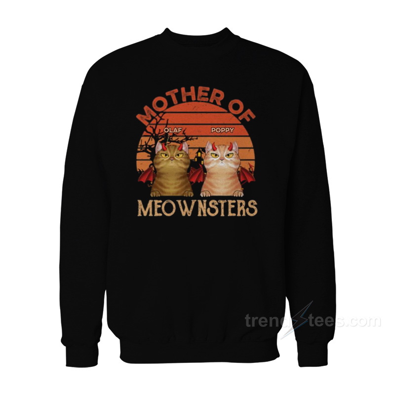 Olaf And Poppy Mother Of Meownsters Sweatshirt