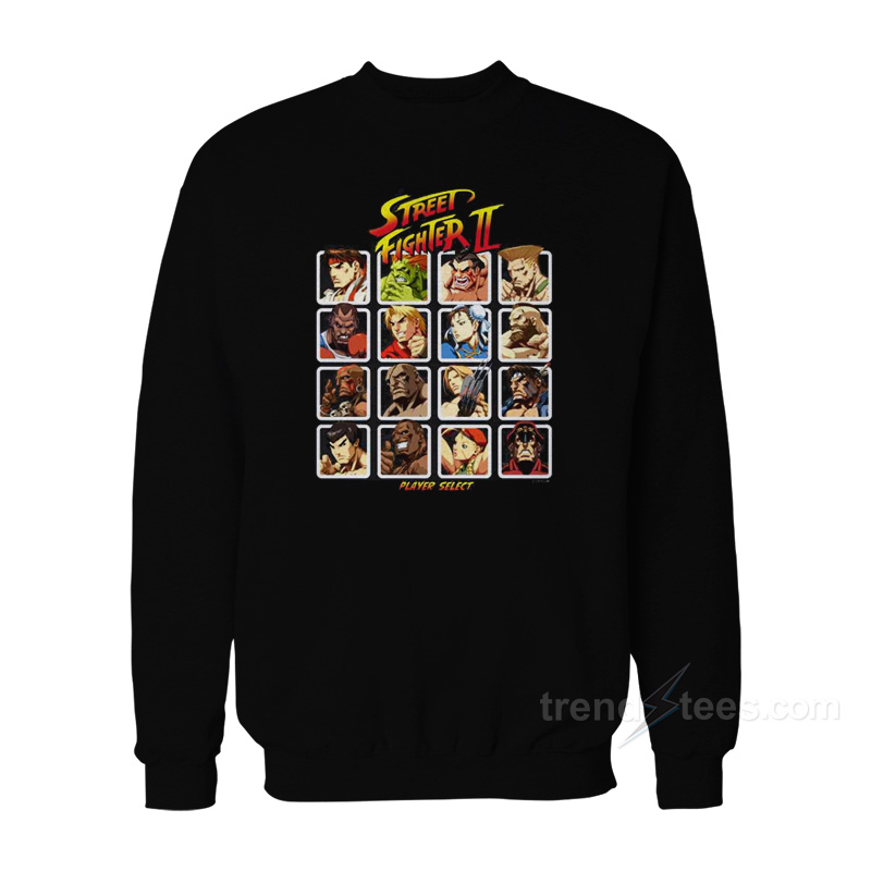 Player Select Street Fighter 2 Sweatshirt