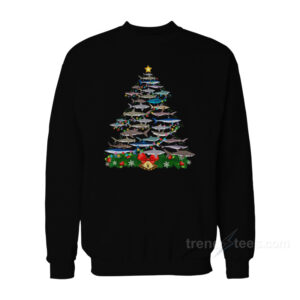 Christmas Tree Shark Lovers Sweatshirt