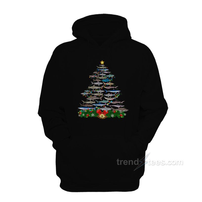 Christmas Tree Shark Lovers Hoodie