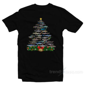 Christmas Tree Shark Lovers T-Shirt