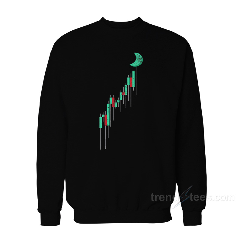 Crypto Trading Hodl Stock Chart To The Moon Sweatshirt