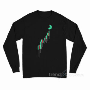 Crypto Trading Hodl Stock Chart To The Moon Long Sleeve Shirt