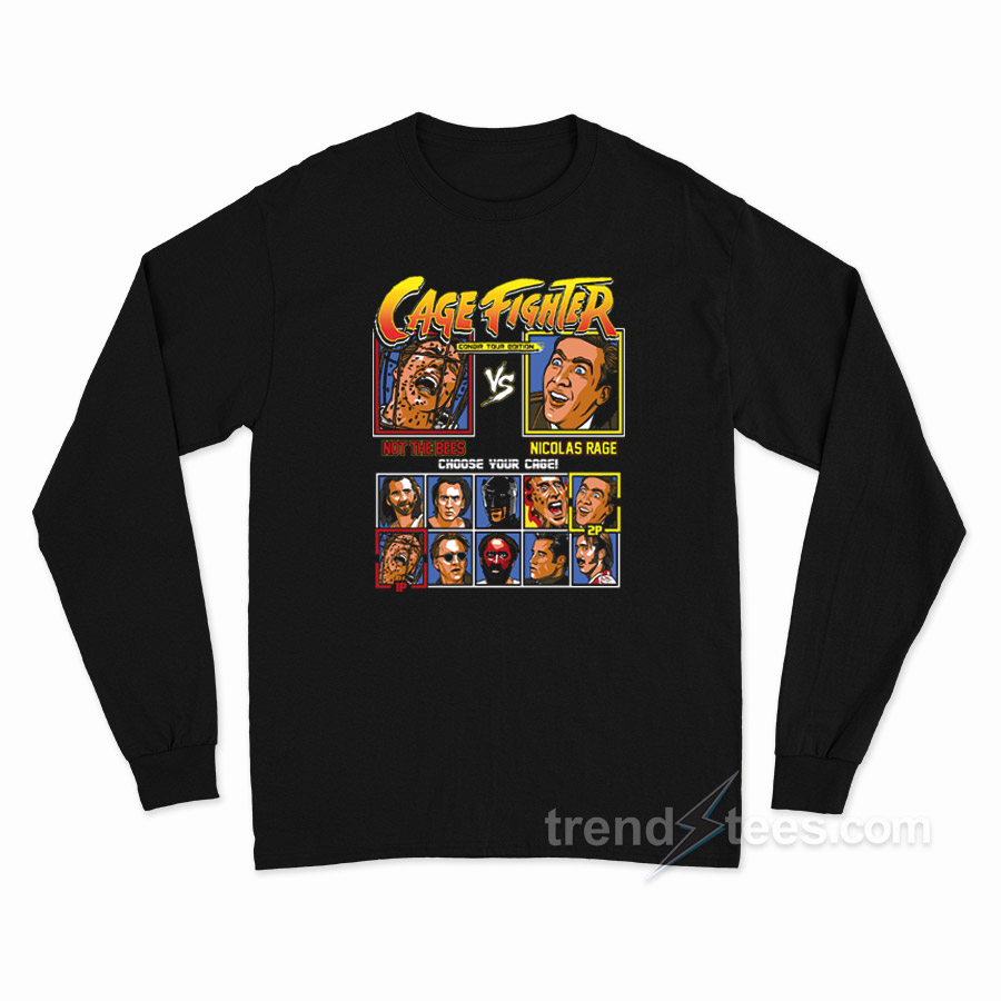 Nicolas Cage Fighter Conair Tour Edition Long Sleeve Shirt