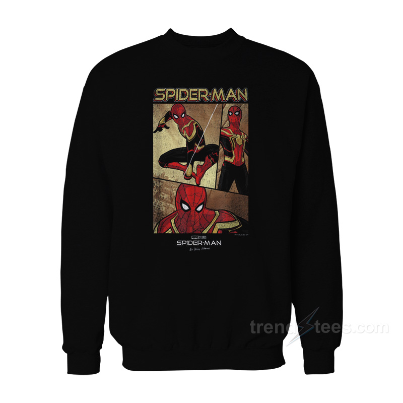 Marvel Spider Man No Way Home Spider Man Panel Poster Sweatshirt