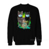 Three Cats Wear Face Mask Sweatshirt
