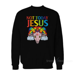 Today Not Jesus Satan Goat Satanic Rainbow Satanism Sweatshirt