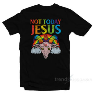 Today Not Jesus Satan Goat Satanic Rainbow Satanism T-Shirt