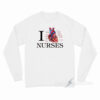 I Heart Nurses Long Sleeve Shirt