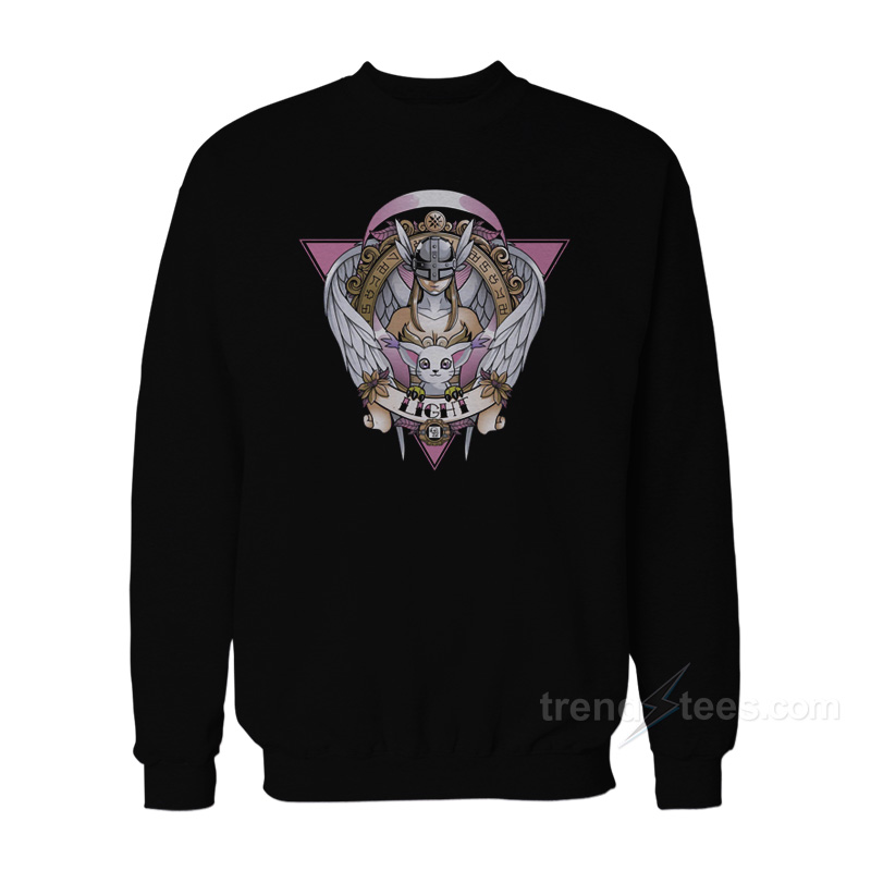 Light Gatomon Angewomon Digimon Sweatshirt