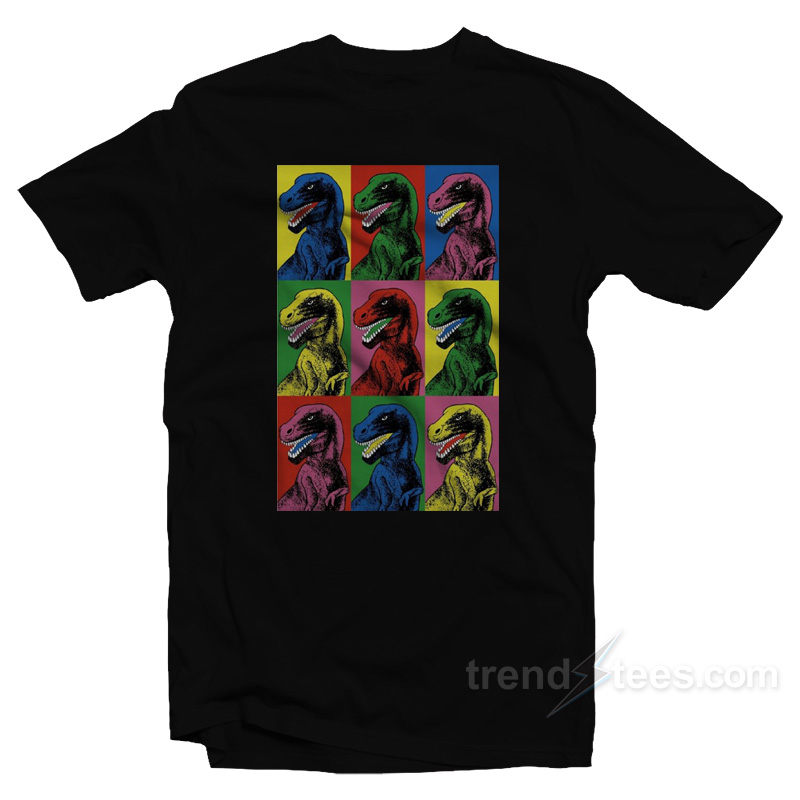 Steven Spielberg Jurassic Park Dinosaur Pop Art T-Shirt