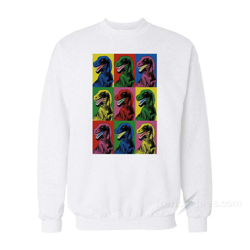 Steven Spielberg Jurassic Park Dinosaur Pop Art Sweatshirt