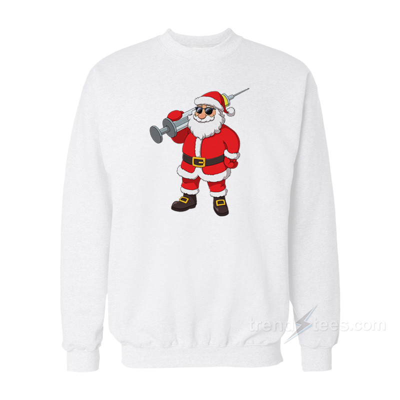 Vaccinated Santa Joy-Ann Sweatshirt