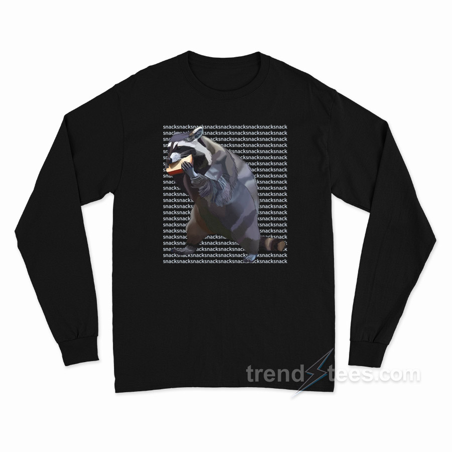 Racoon Snack Snack Long Sleeve Shirt