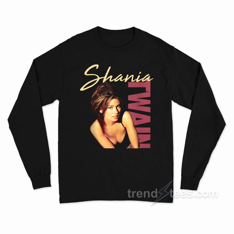 Shania Twain Color Photo Long Sleeve Shirt