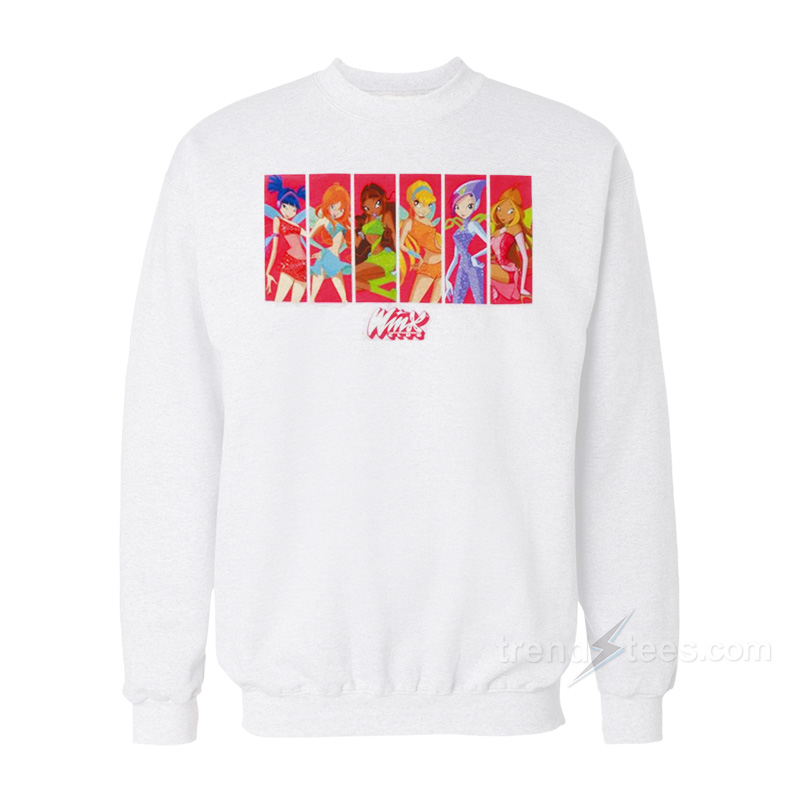 Winx Club Fairies Grid Girls Sweatshirt