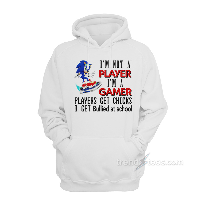 I'm Not Player I'm A Gamer Players Get Chicks I Get Bullied At School Hoodie