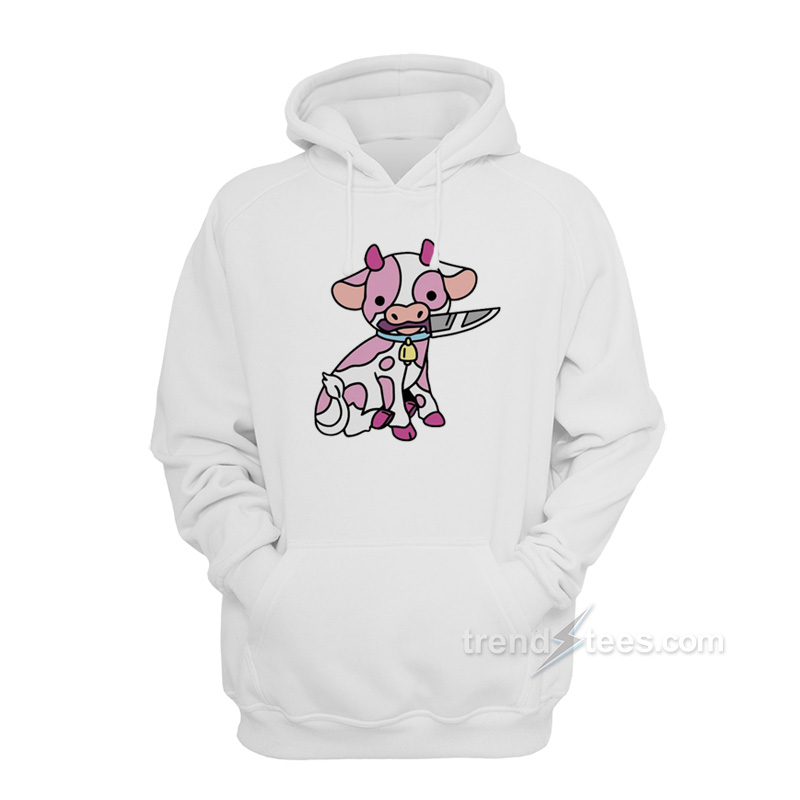 Pink Cow Knife Hoodie