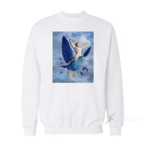 Elon Musk Ridding Twitter Bird Art Sweatshirt