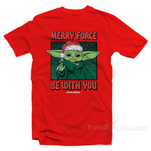 Star Wars Merry Force Baby Yoda T-Shirt