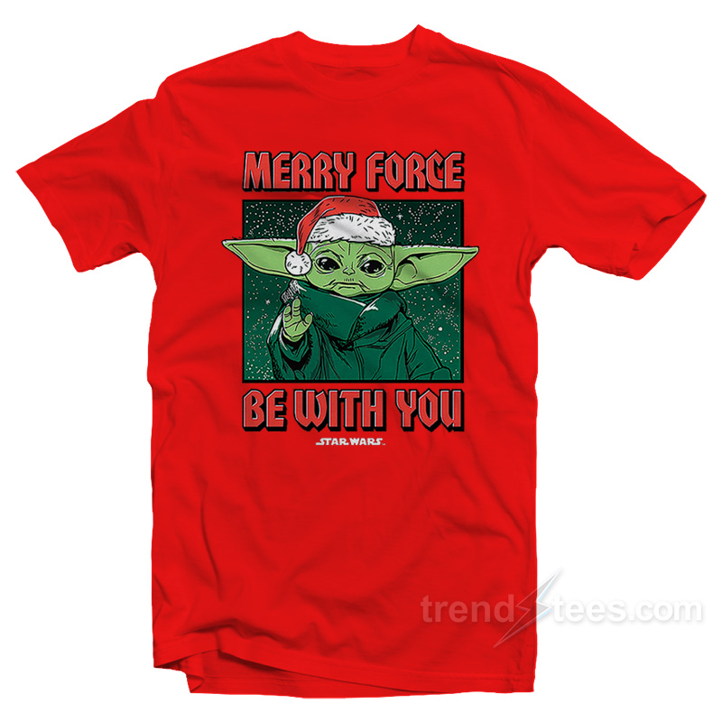 Star Wars Merry Force Baby Yoda T-Shirt