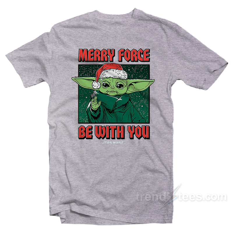 Star Wars Merry Force Baby Yoda T-Shirt