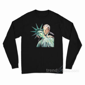 George Bush Statue of Liberty Vintage Long Sleeve Shirt