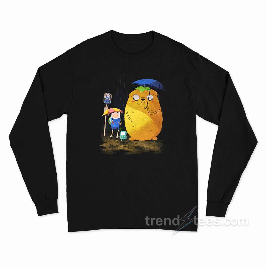 My Nighbor Jake Adventure Time x My Neighbor Totoro Long Sleeve Shirt