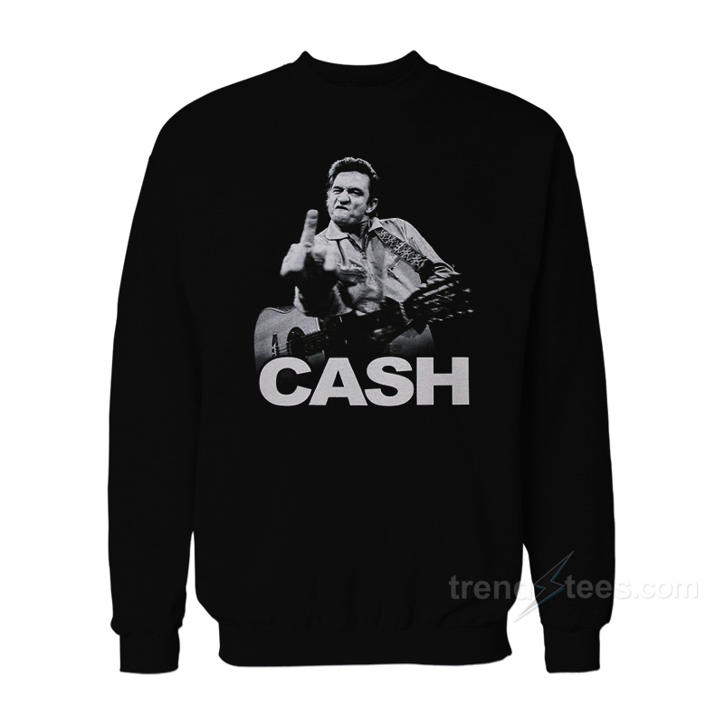 Johnny Cash Finger Salutes Sweatshirt
