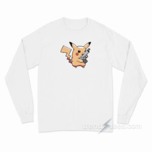 Pikachu With Gun Long Sleeve Shirt