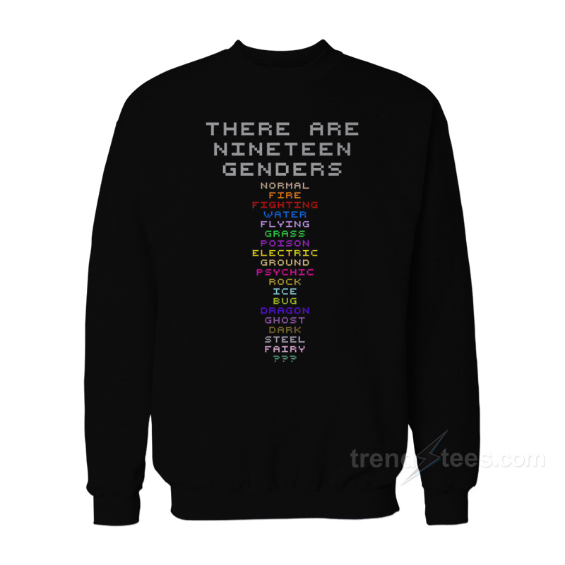 Cool Retro Nineteen Genders Types Sweatshirt